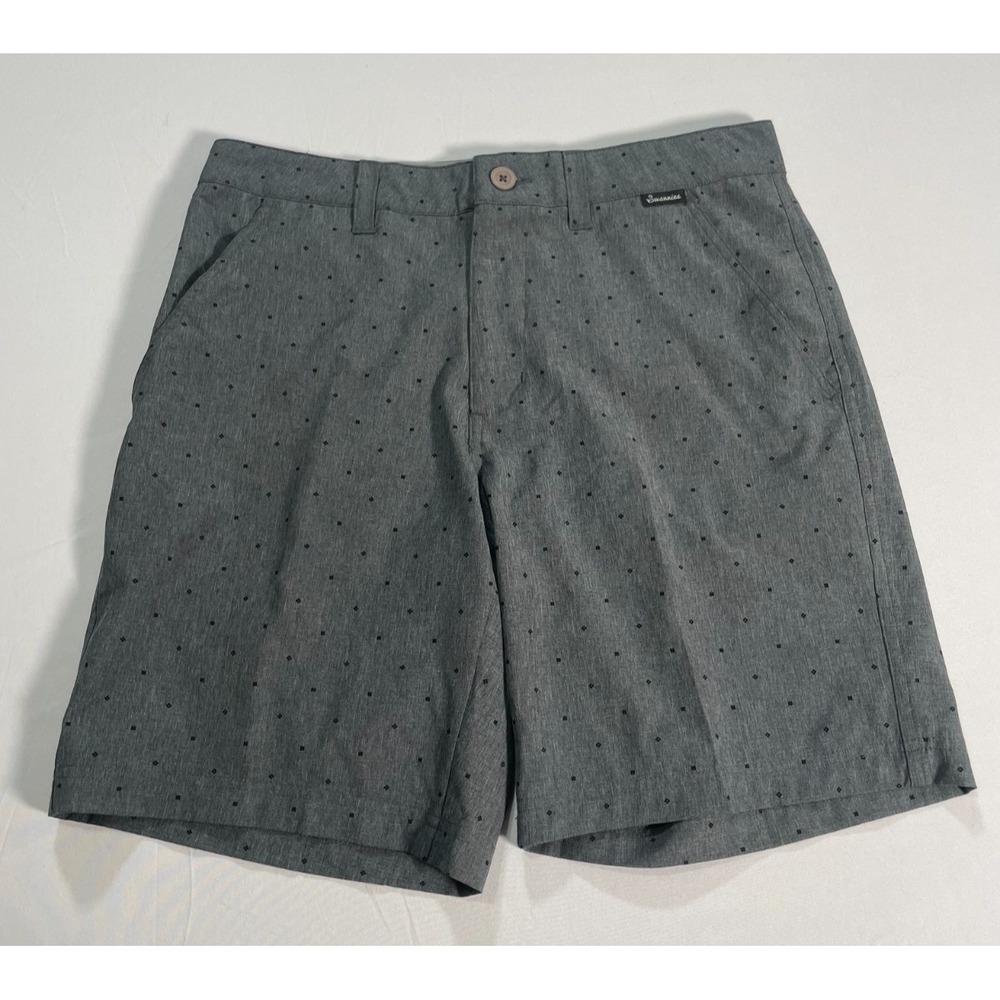 Swannies Men's‎ Performance Comfort Waist 9" Gray Geometric Golf Shorts 30